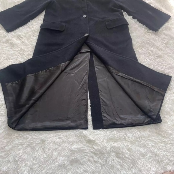 MaxMara Long Black Wool Coat - Picture 4 of 7